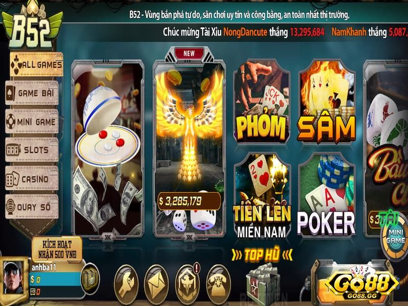 Thông tin cơ bản về game bài B52