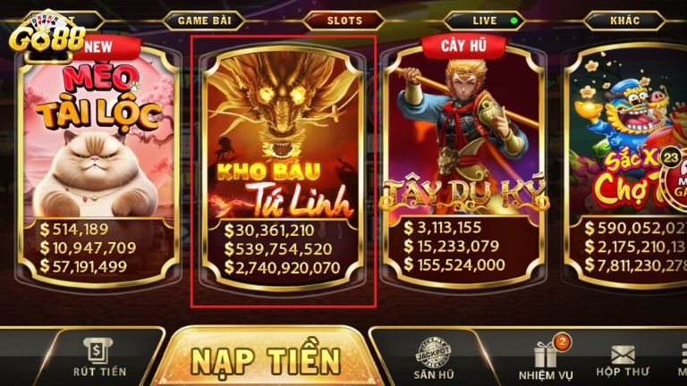 Giới thiệu slots Kho Báu Tứ Linh