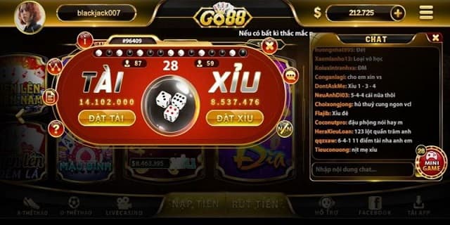 Tài xỉu đổi thưởng tại nhà cái go88 uy tín